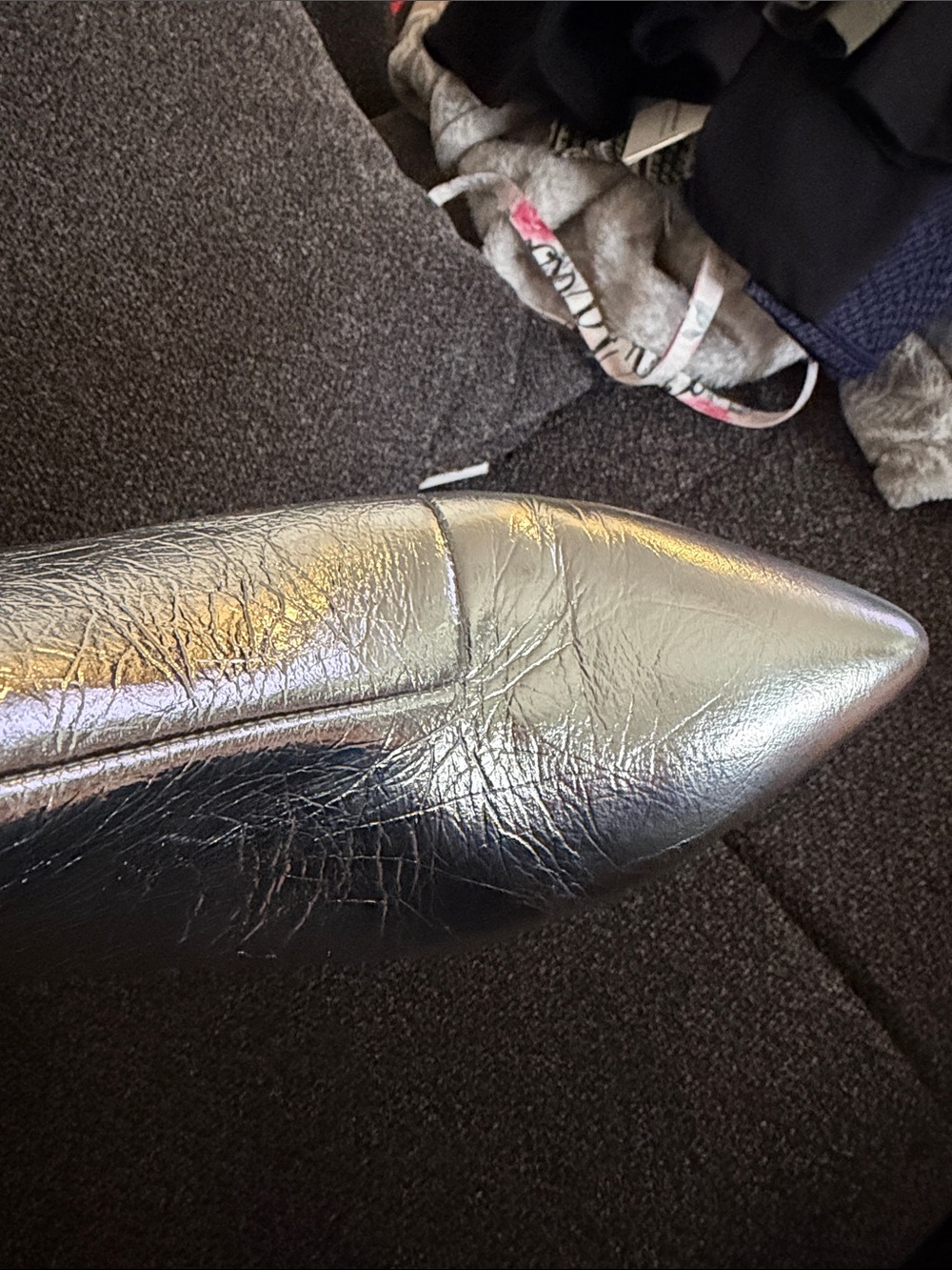 Kurt Geiger London Burlington metallic silver leather ankle boots size EU 40.5 - Picture 5 of 9